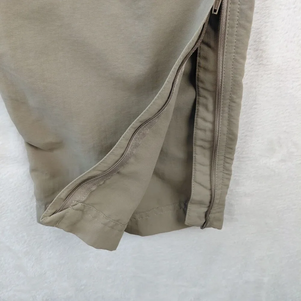 The North Face Paramount Peak Convertible Pants Mens Medium Beige Belted Outdoor